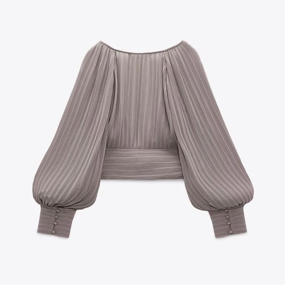 Zara knotted pleated top - Picture 8 of 8